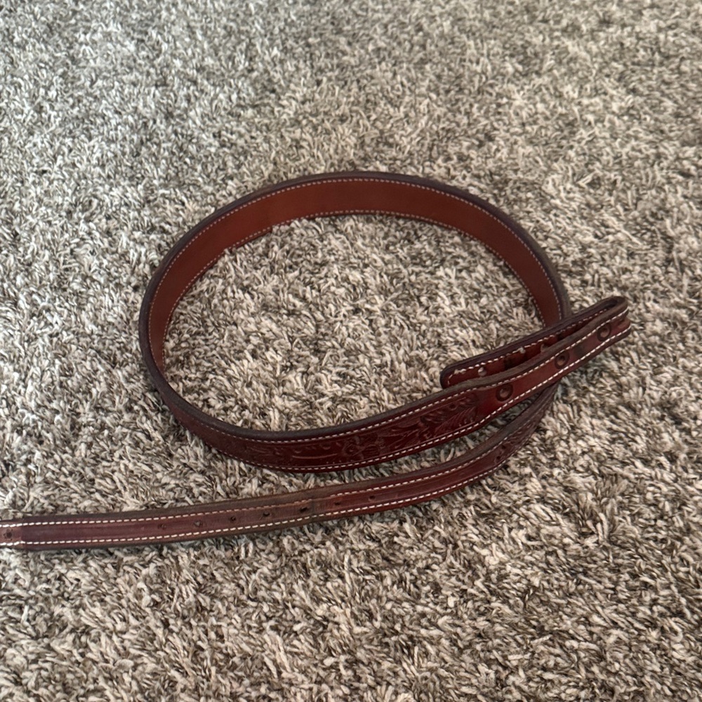 Western leather belt